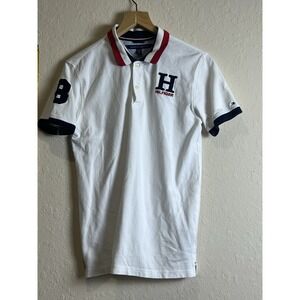 Y2K Vintage Tommy Hilfiger Polo Shirt Boys XL 20 Spellout Logo 100% Cotton